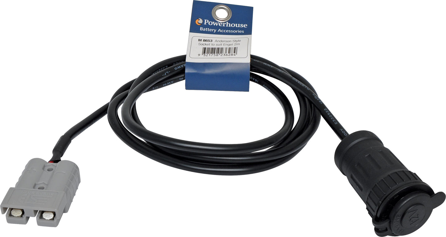 DC Power Cables 2m Anderson Style To Engel Style Socket Cable M8653
