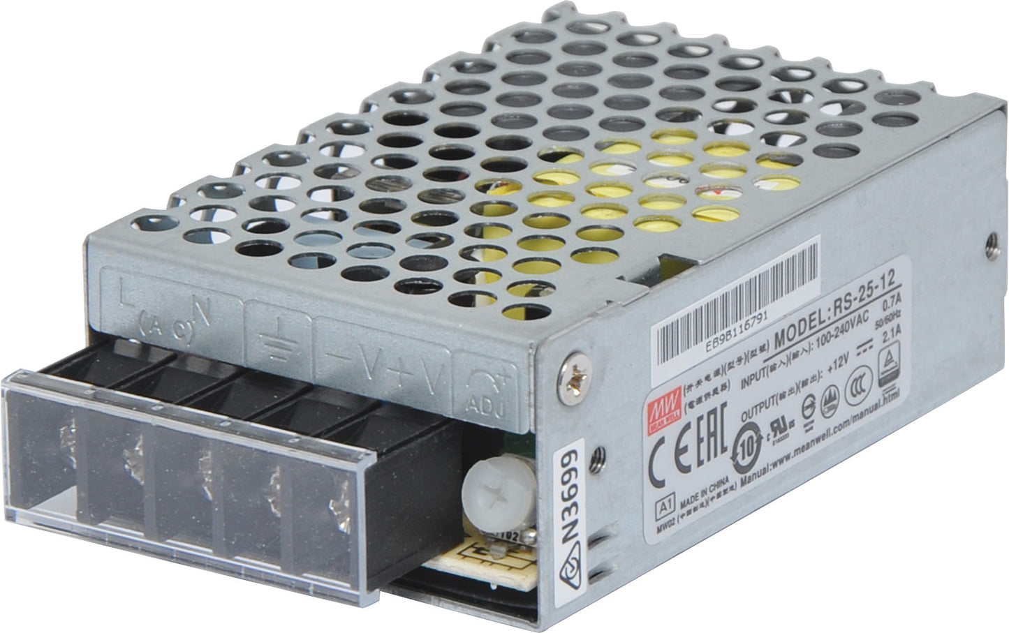 Enclosed AC/DC Supply RS-25-12 25W 12VDC Switchmode Power Supply M8731
