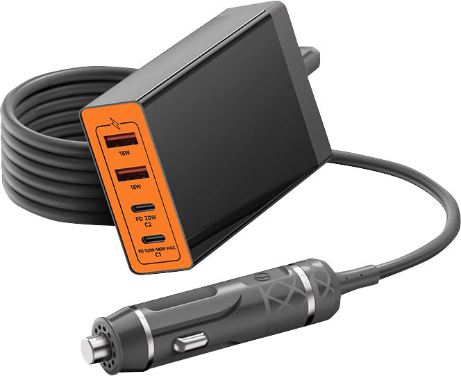 USB C 140W PD Car Adapter With 2m Cable M8867