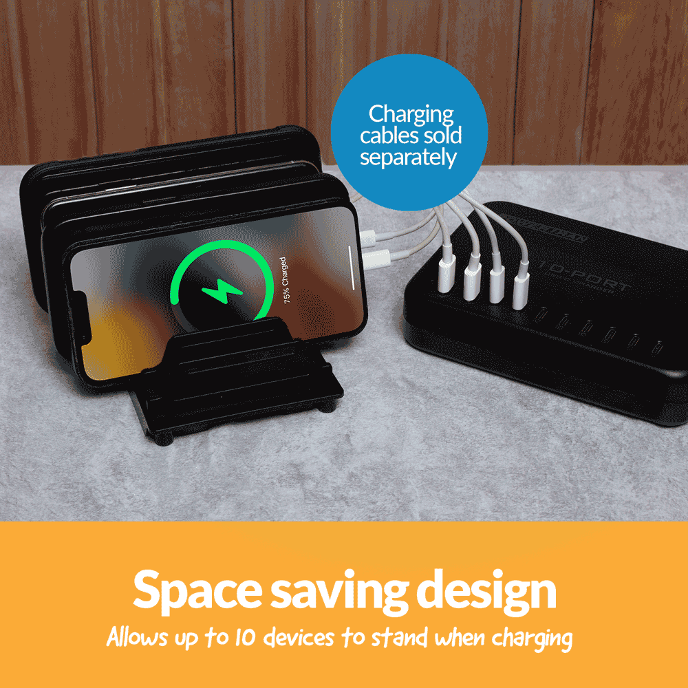 USB Charging 10 Port 200W USB Type-C Charging Station M8882B