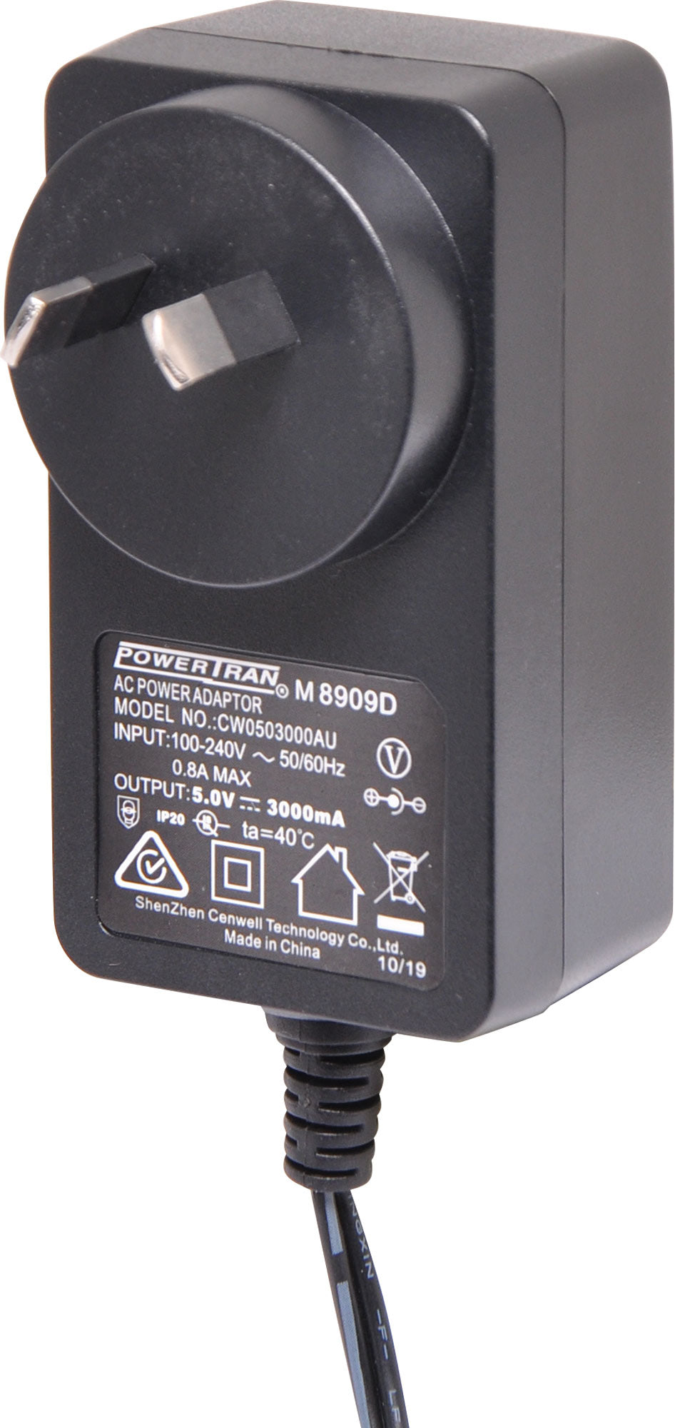 Power Adapter 5V DC 3A Appliance Power Supply Adapter M8909D