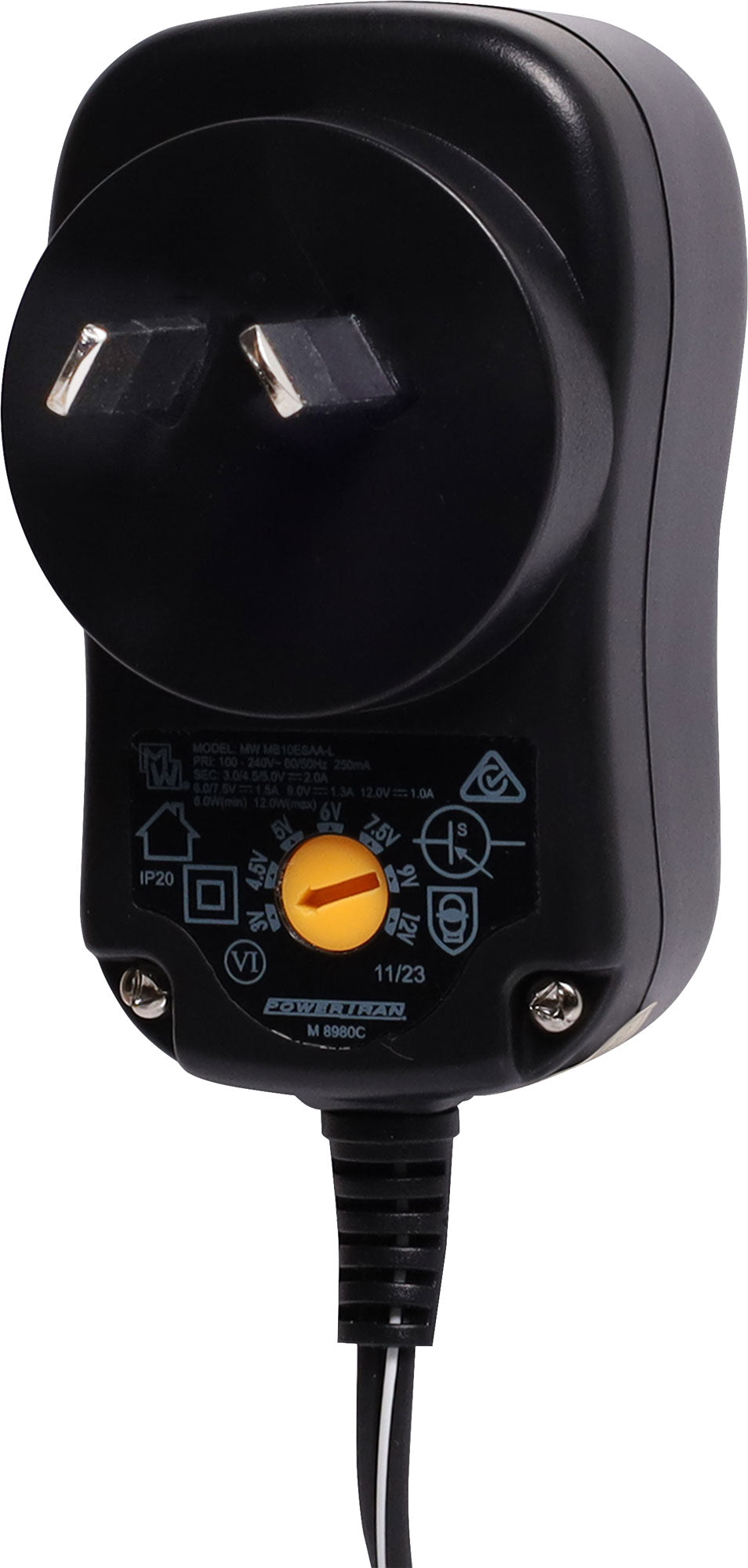 Power Adapter 3-12V DC 1A Appliance Power Supply Adapter (2A Max) M8980C