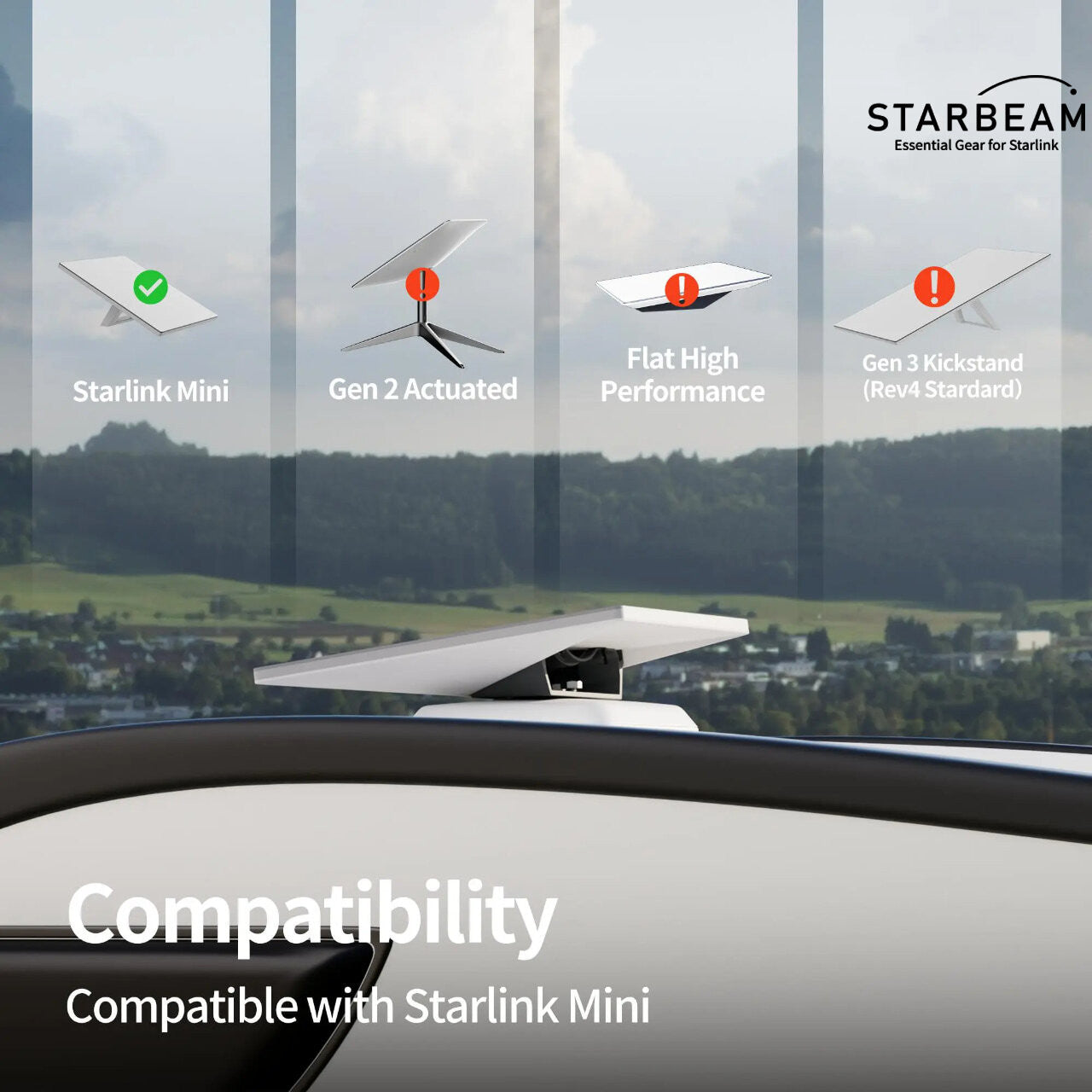 Starbeam Starlink Mini Mobility Anti-theft Kickstand Mount Aluminium SAT-SB-00103