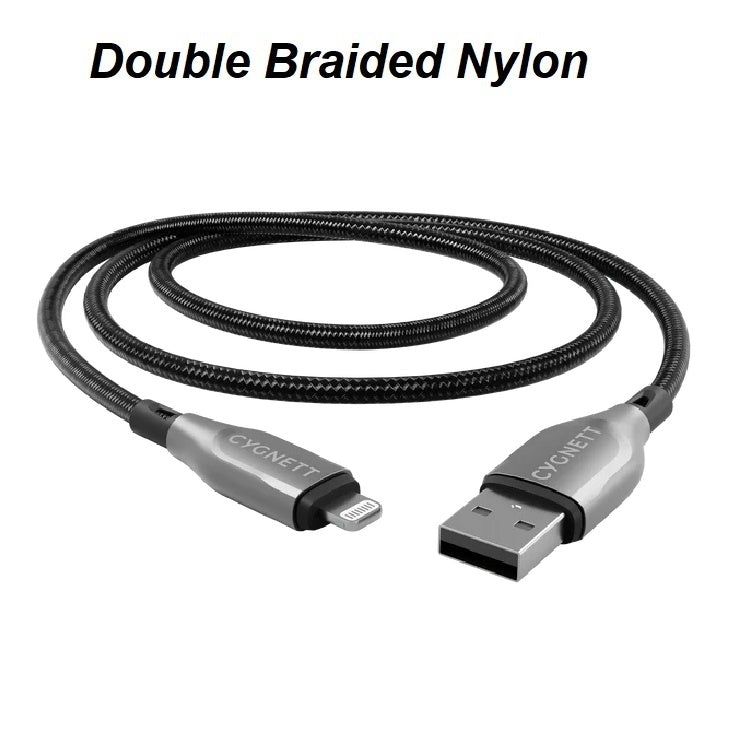 Cygnett Armoured Lightning To USB-A Cable 2m Black CY4660PCCAL
