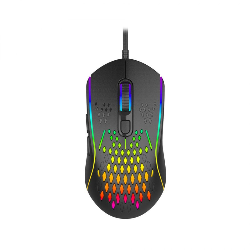 LASER Wired Gaming RGB Mouse Black 12800 DPI MSE-M1210-BK