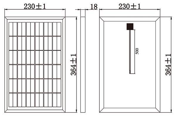 PV Solar Panel 5W 12V Monocrystalline N0005F