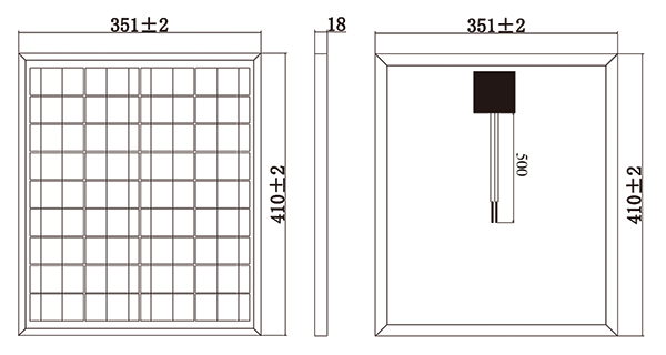 PV Solar Panel 20W 12V Monocrystalline N0020F