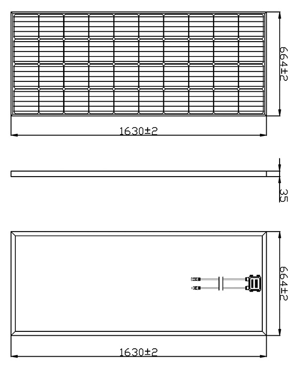 PV Solar Panel 200W 12V Monocrystalline N0200F