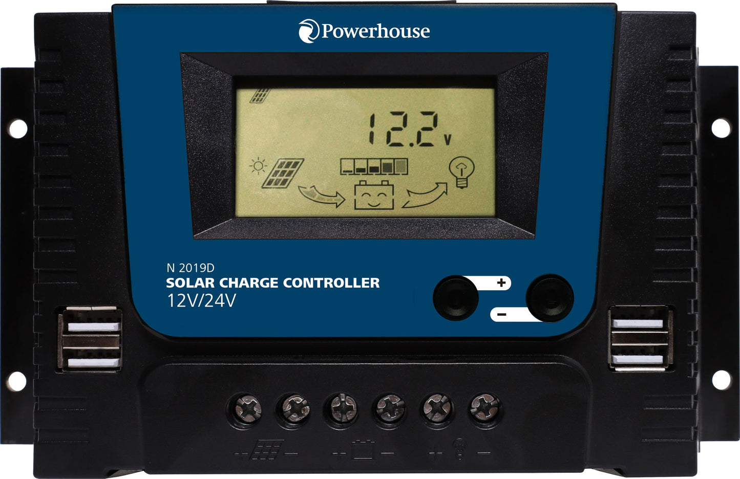 Solar Charge Controller With USB 12/24V 30A PWM N2019D