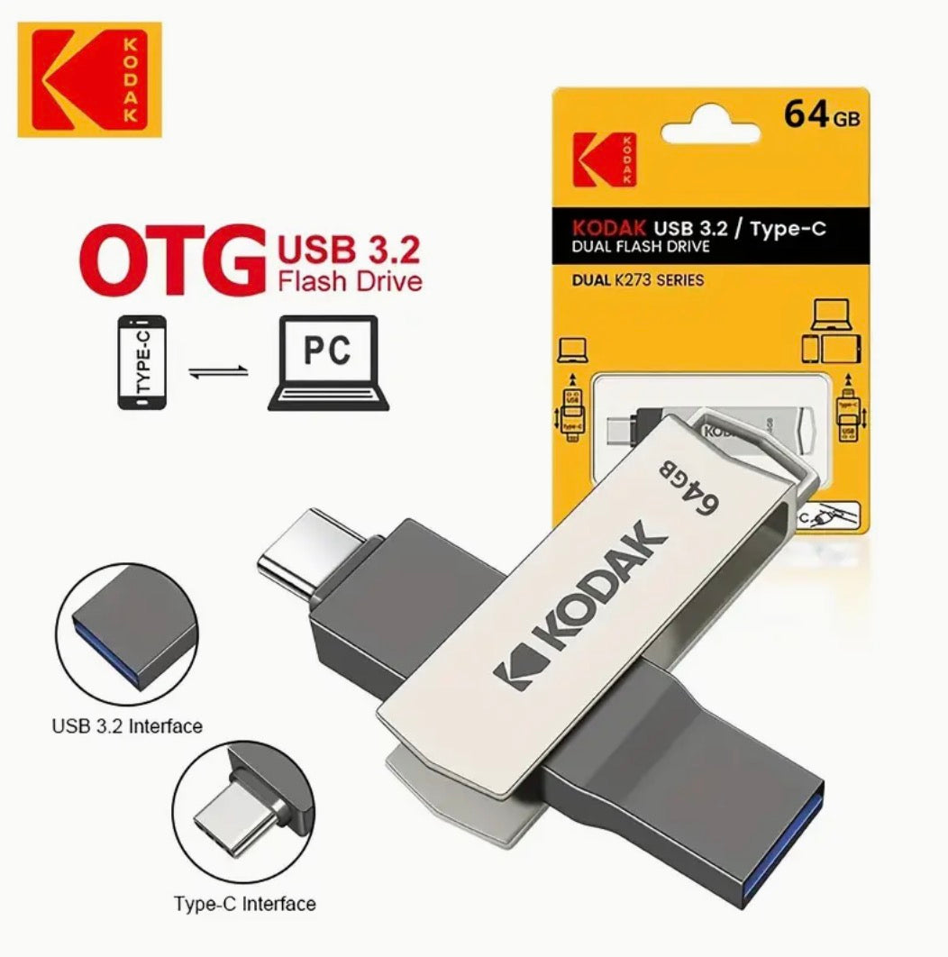 Kodak 64GB Type-C+USB3.2 Dual Interface Flash Drive NT1139809