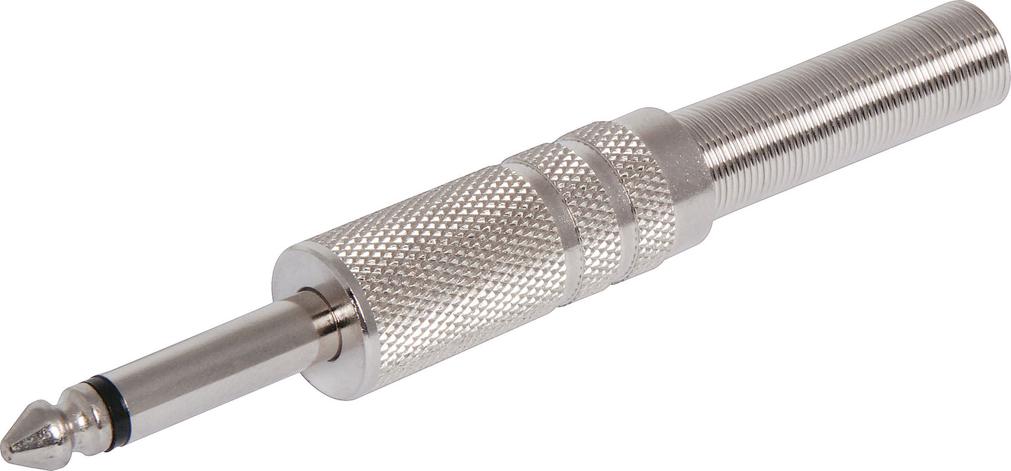 Jack Plug Mono Metal 6.35mm P0050