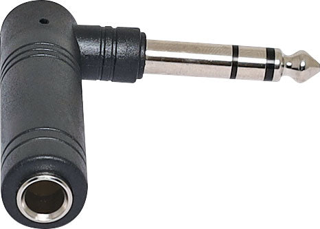 Jack Plug 6.35mm Stereo Plug To 6.35mm Stereo Socket Right Angle Adapter P0322