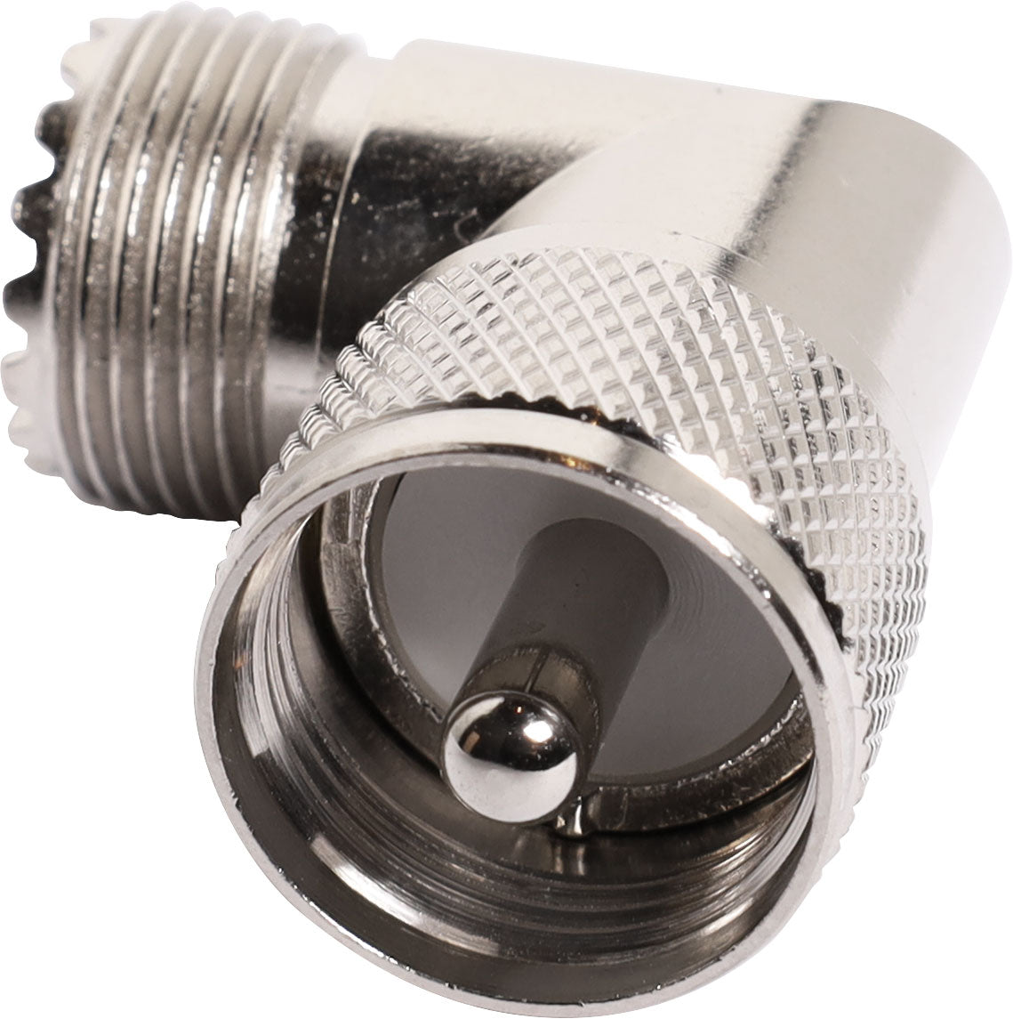 RF Connector Right Angle PL259 Male To SO239 Female Adapter P0376