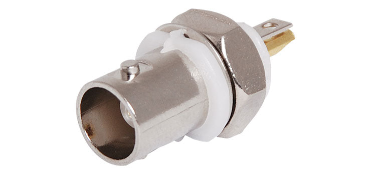 RF Connector Solder On RG58 Insulated Chassis Socket Female BNC P0518A