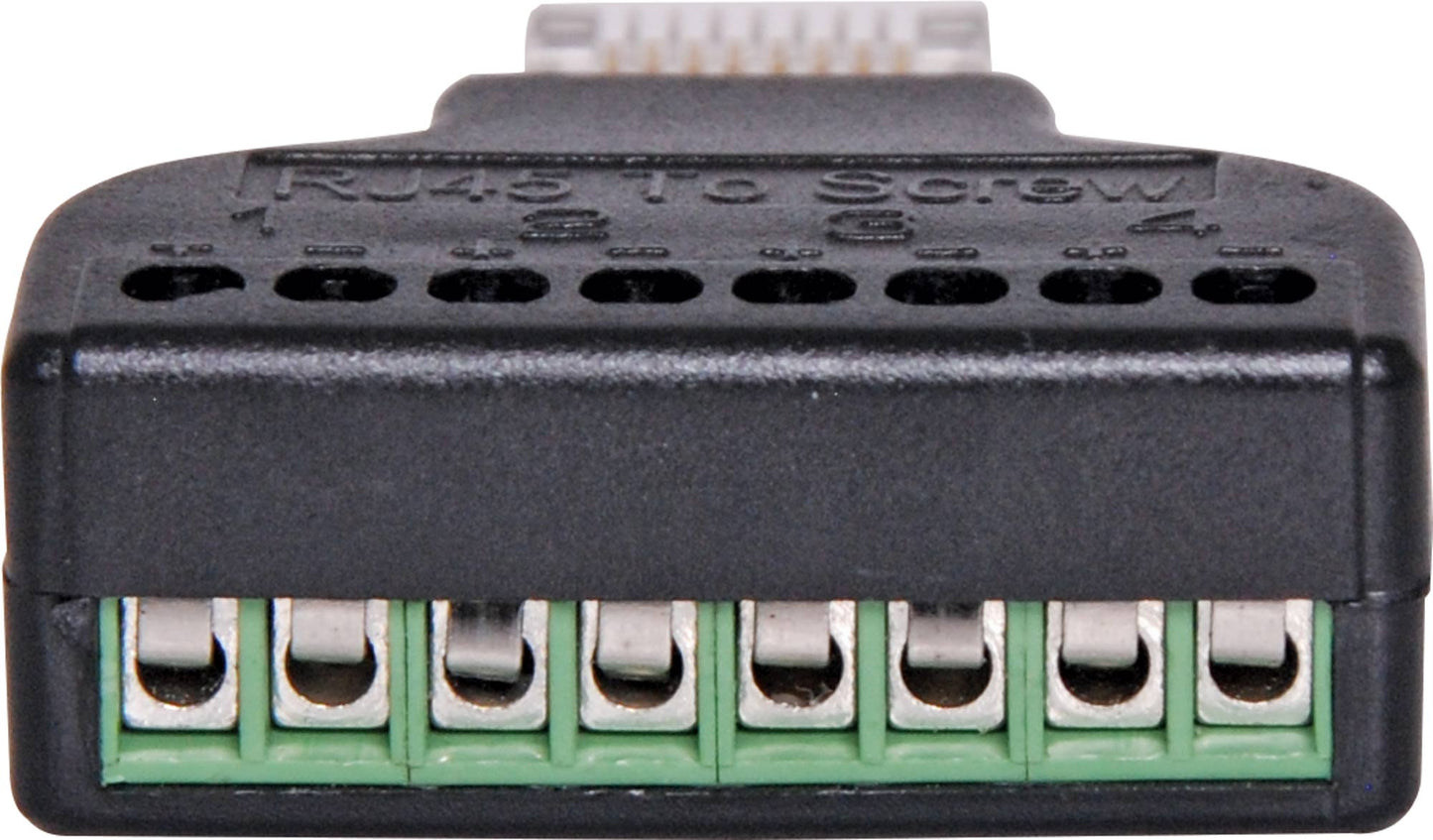 RJ45 Male to 8-Way Screw Terminal Adapter P0665