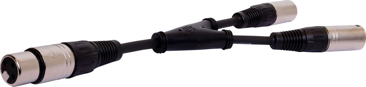 XLR Lead 3 Pin Y Adapter - Female To 2 X Male P0761