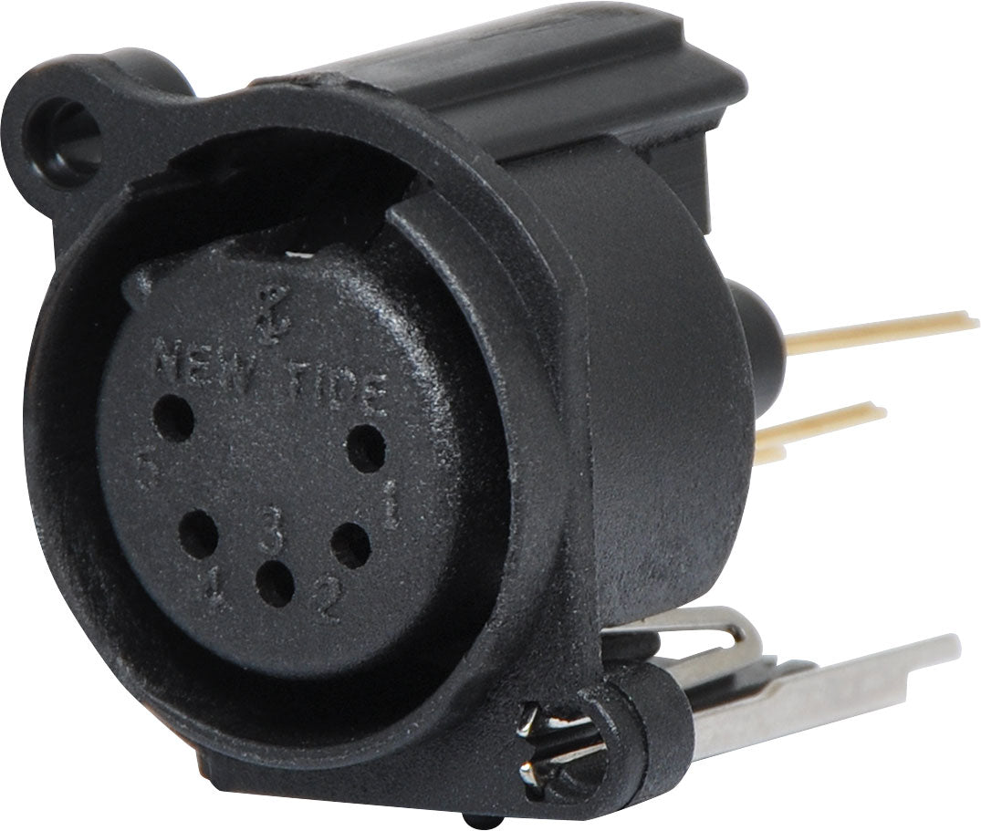 XLR Connector 5 Pin Female Vertical PCB Compact XLR Connector P0886