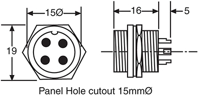 Microphone Connector 2 Pin Male Line P0943