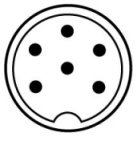 Circular Connector 6 Pin Line DIN Socket P1194