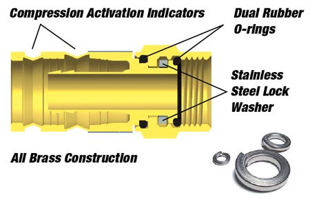 RF Connectors RG6 Quad Compression Crimp F Type (Foxtel Approved) P1223A