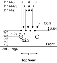 Modular Socket 6P4C RJ14 Low Profile PCB Mount P1444