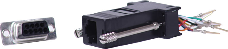 D-Sub Connector DE9 Male To RJ45 Modular Female Adapter P1690A