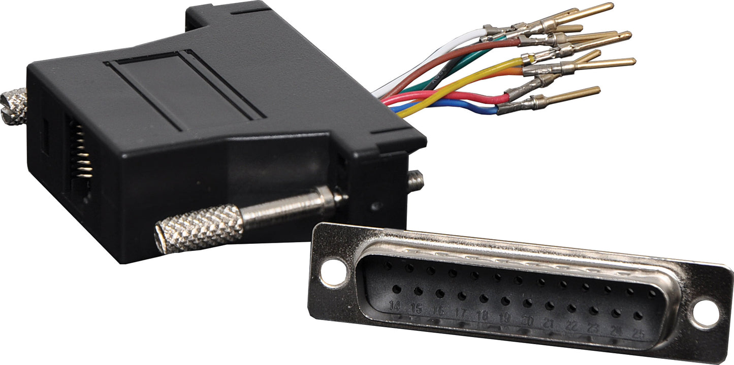 D-Sub Connectors DB25 Male To RJ45 Modular Female Adapter P1700A