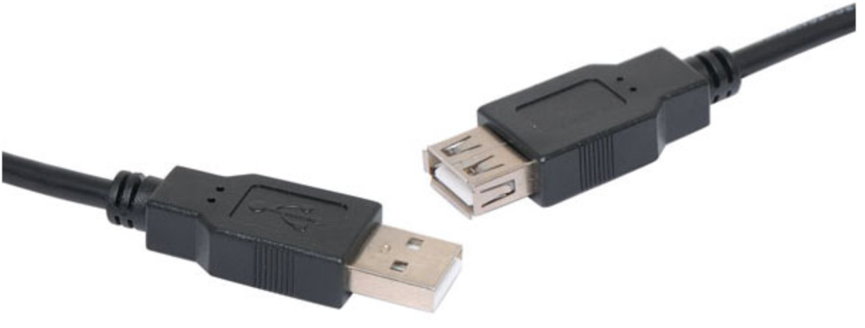 USB Cable A Female To A Male Black 2.0 2m P1942B