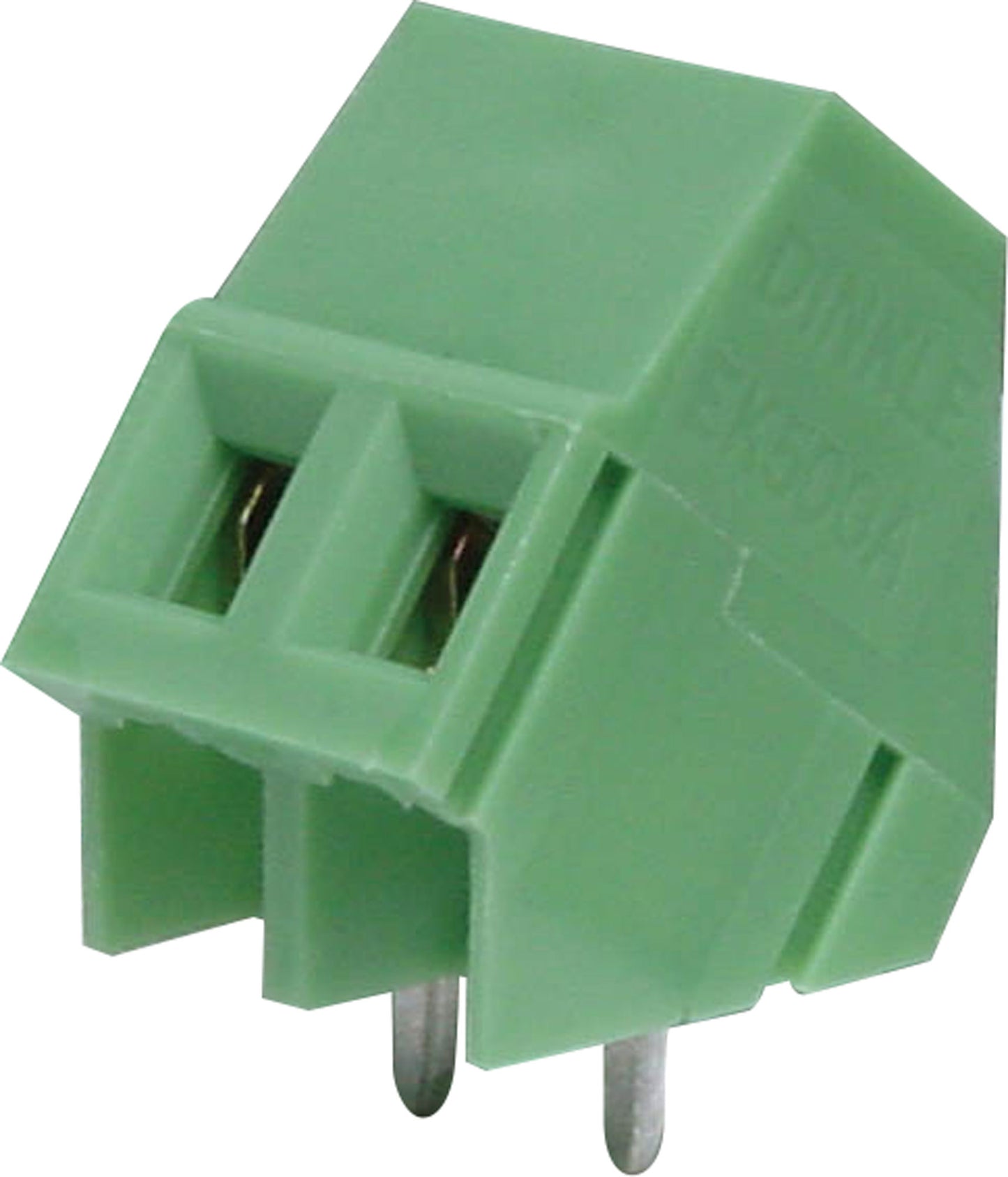 PCB Mount Terminal Block 2 Way 5mm 45 Deg. P2044A