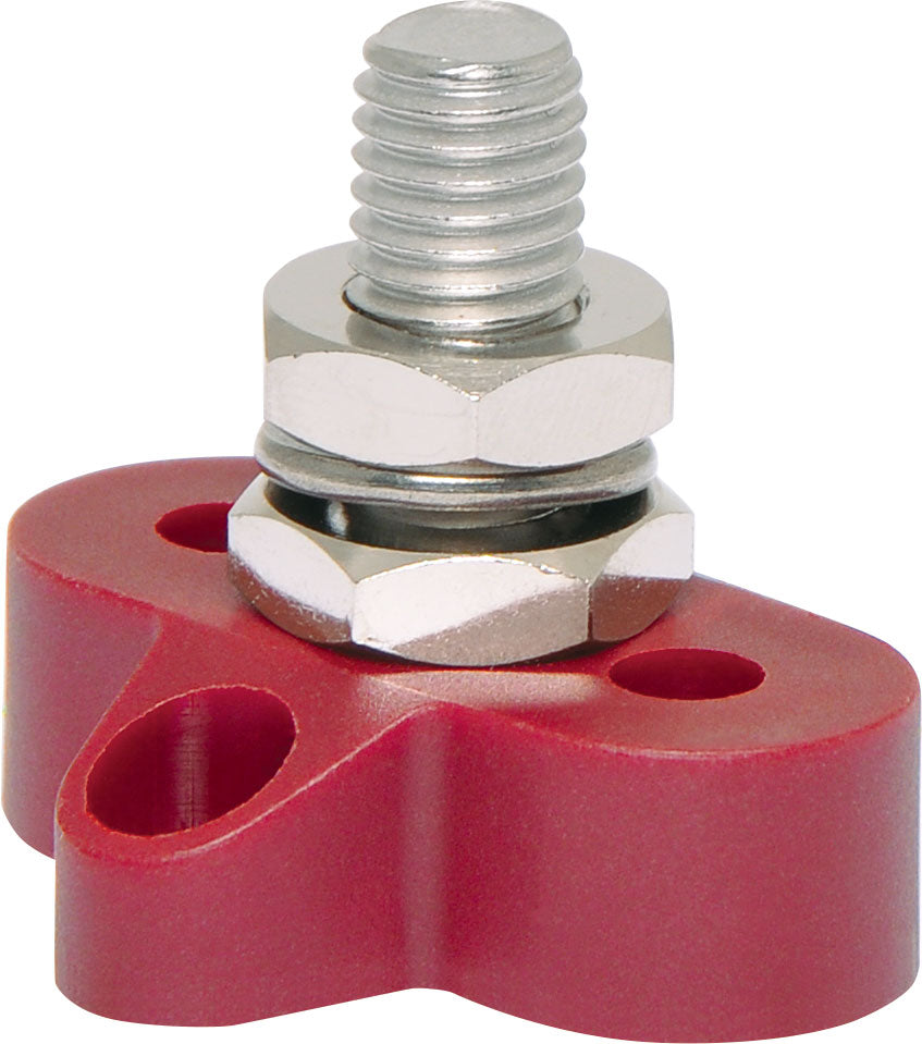 DC Power Connector Single Red M10 Power Distribution Post P2182