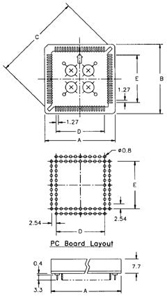 IC Sockets 32 Pin PLCC P5532