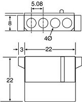 Pluggable Header 5.08mm 4 Pin Female Line Connector Housing P5672