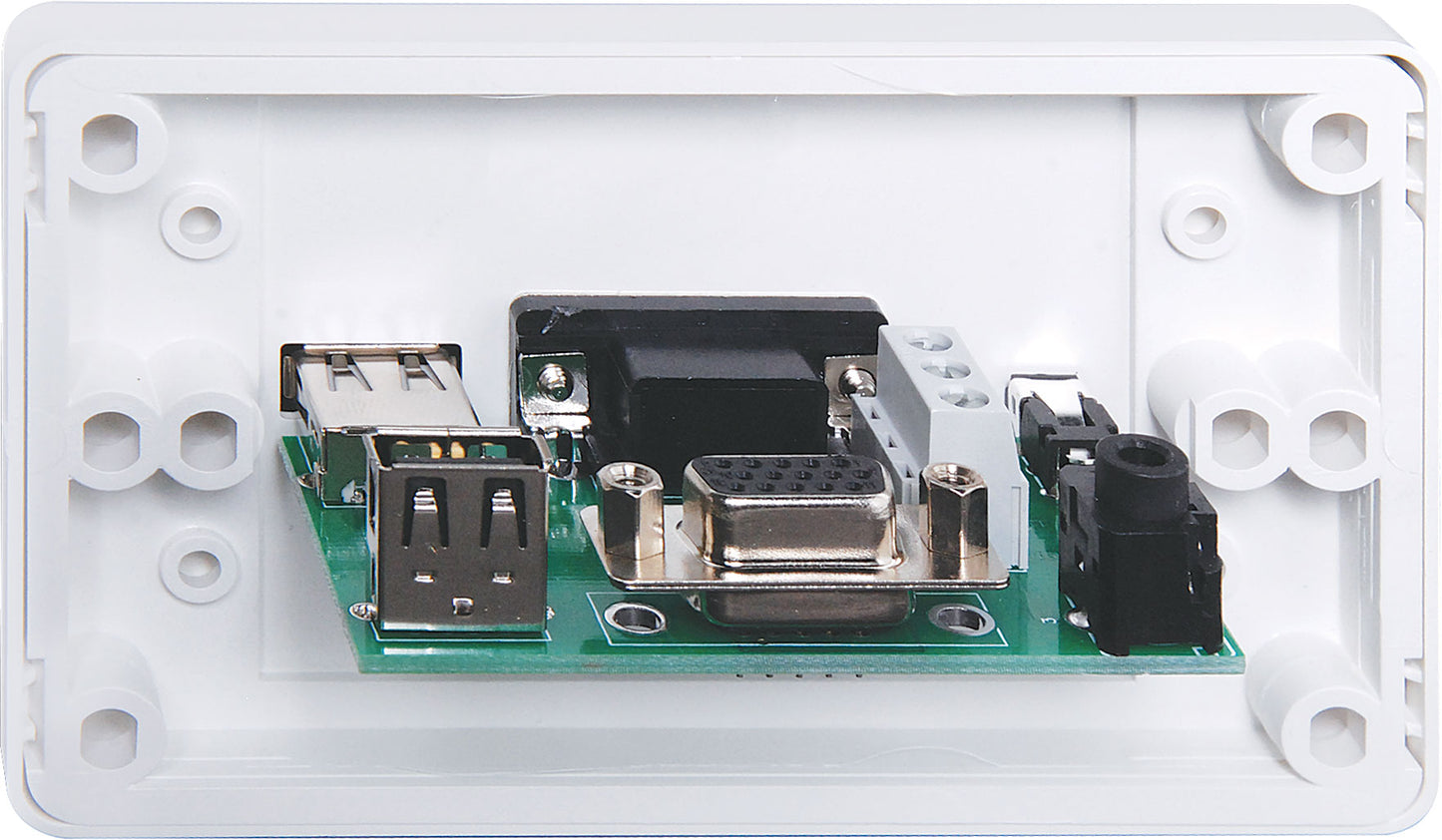 Wall Plate VGA Dual Cover - Vertical Plug Connect P5944