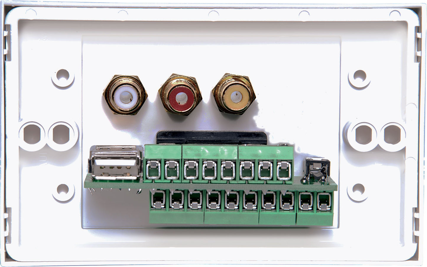 Wall Plate VGA 3.5mm USB A Dual Cover Screw Connect P5952