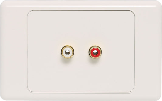 Wall Plate 12 x RCA Dual Cover P6821A