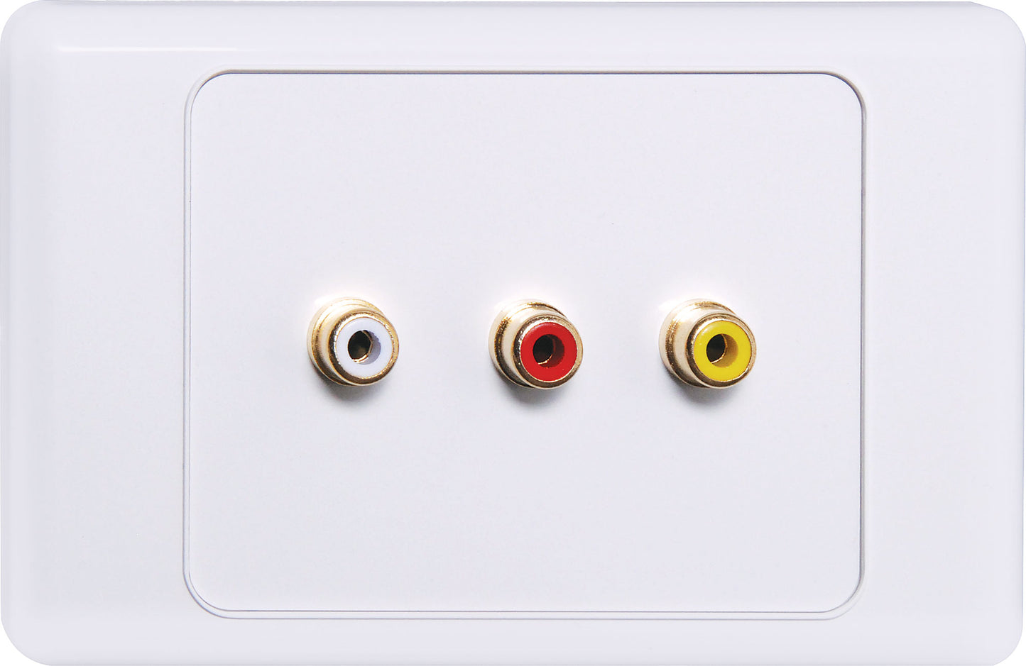 Wall Plate 3 x RCA Dual Cover P6825A
