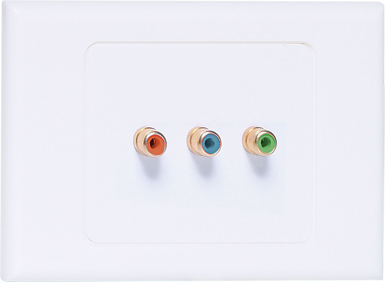Wall Plate 3 x RCA Component Economy P6827
