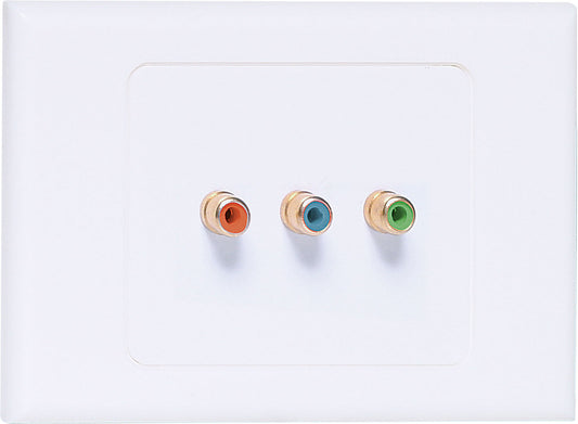 Wall Plate 3 x RCA Component Economy P6827