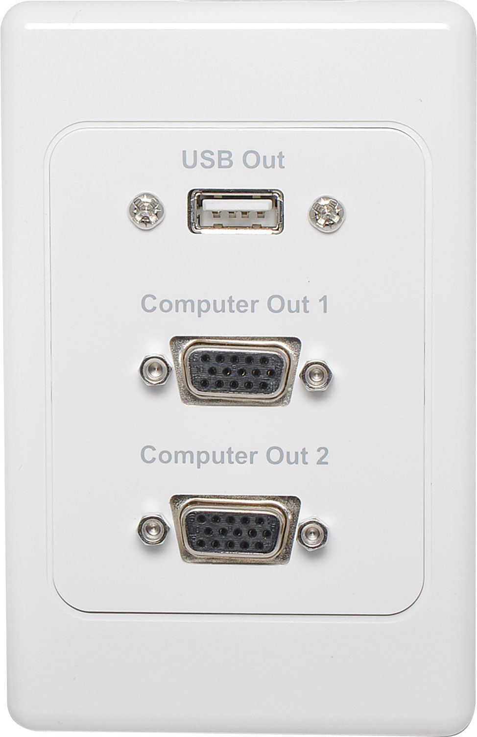 Wall Plate 12 x VGA USB Output Flylead Connection Dual Cover P6867