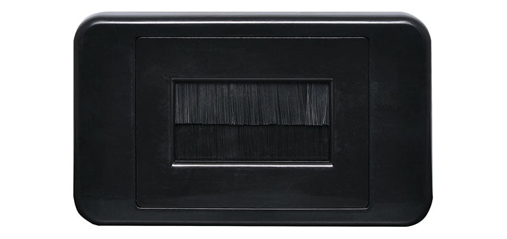 Wall Plate Flat Black Brush Entry Black P6883A