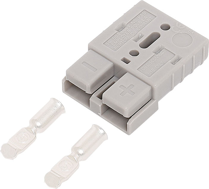 DC Power Connectors 50A 600V Grey High Current DC Anderson Style Power Plug P7760