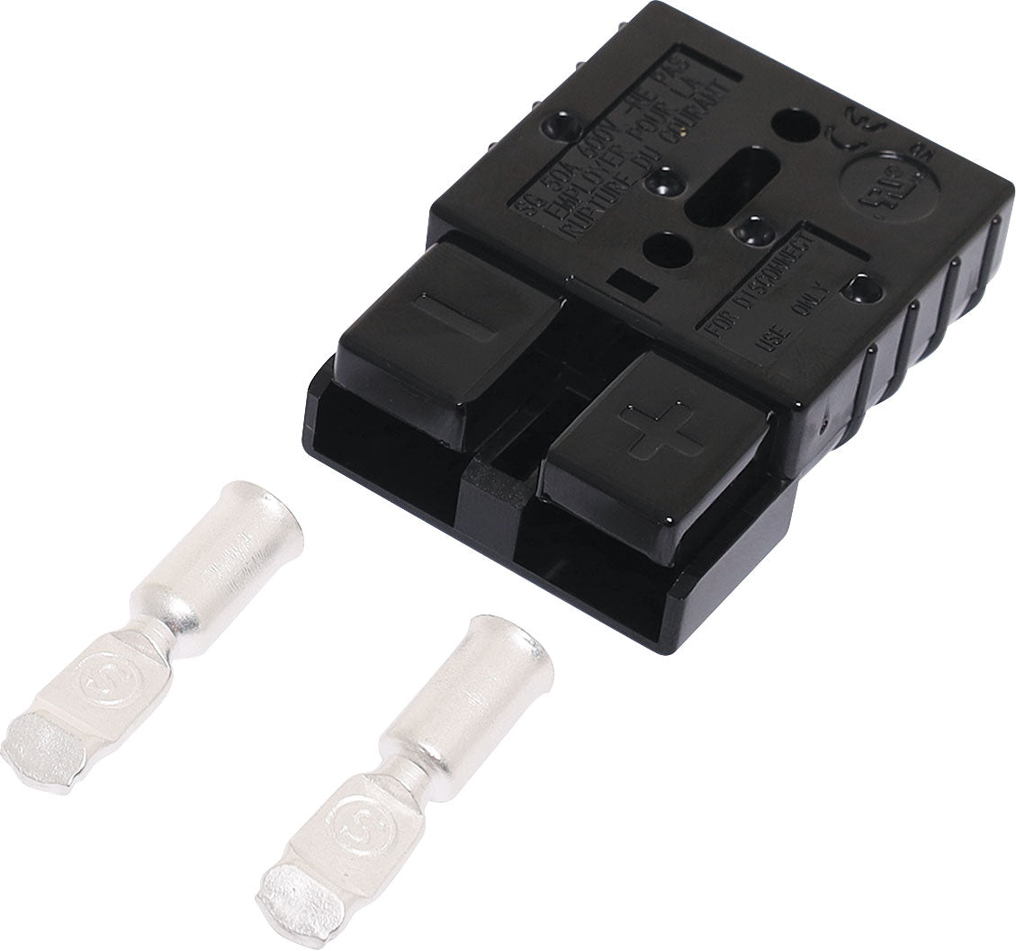 DC Power Connectors 50A 600V Black High Current DC Anderson Style Power Plug P7764