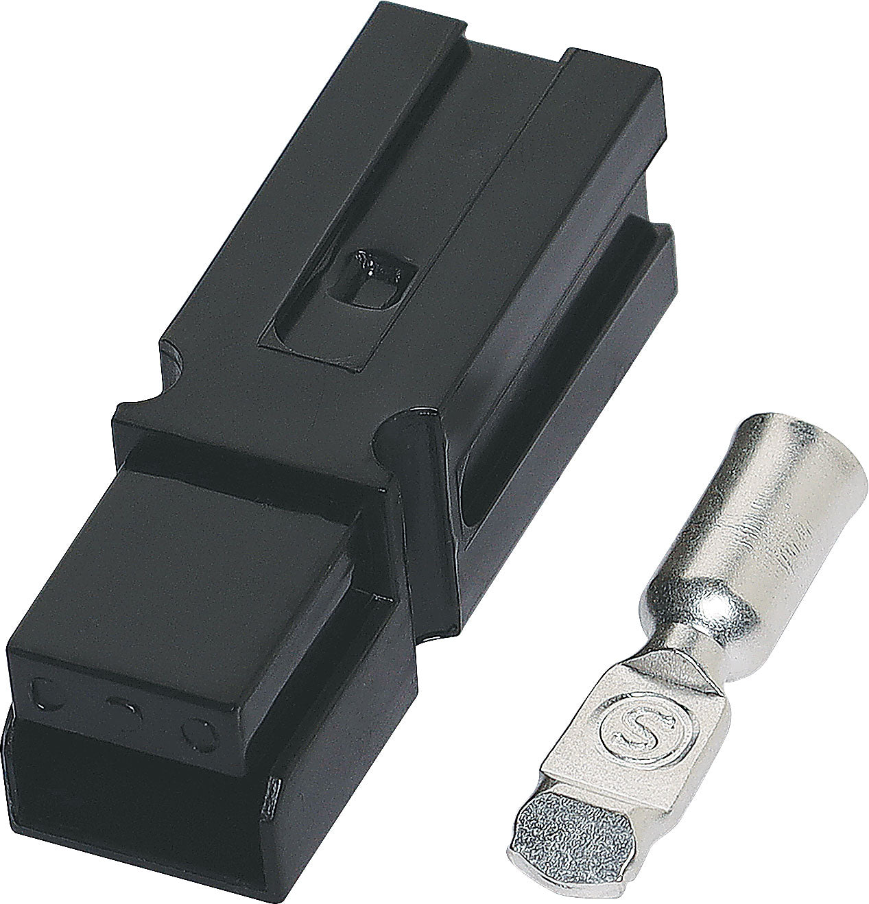 DC Power Connectors 75A 600V Black PowerPole Style High Current DC Anderson Plug P7818B