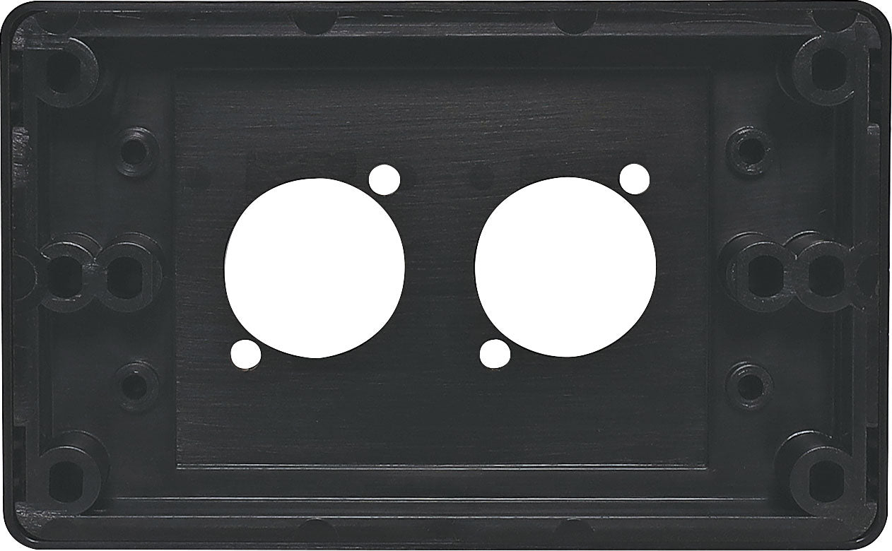 Wall Plate For Dual D Series Connectors Black P8023