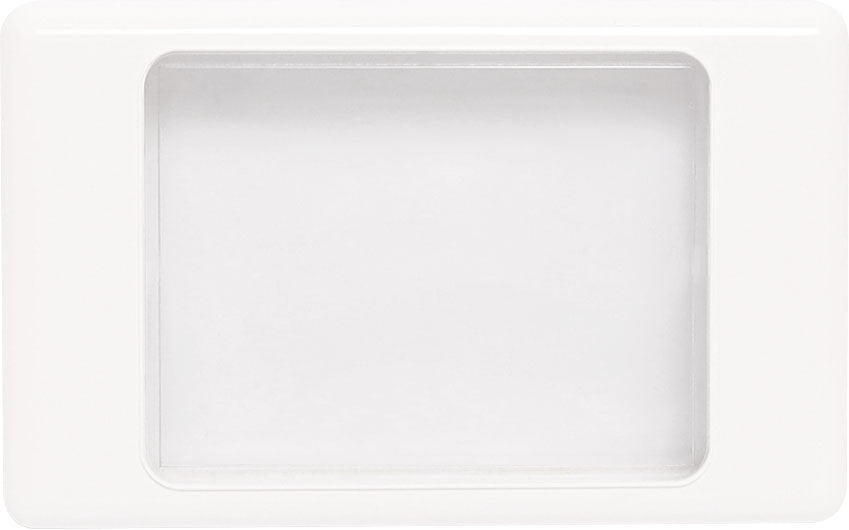 Wall Plate Dual Cover Blank Clear/White P8036