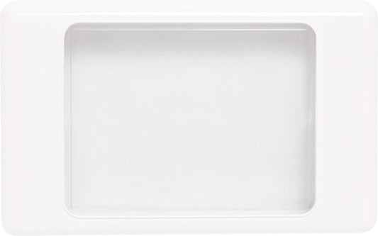 Wall Plate Dual Cover Blank Clear/White P8036