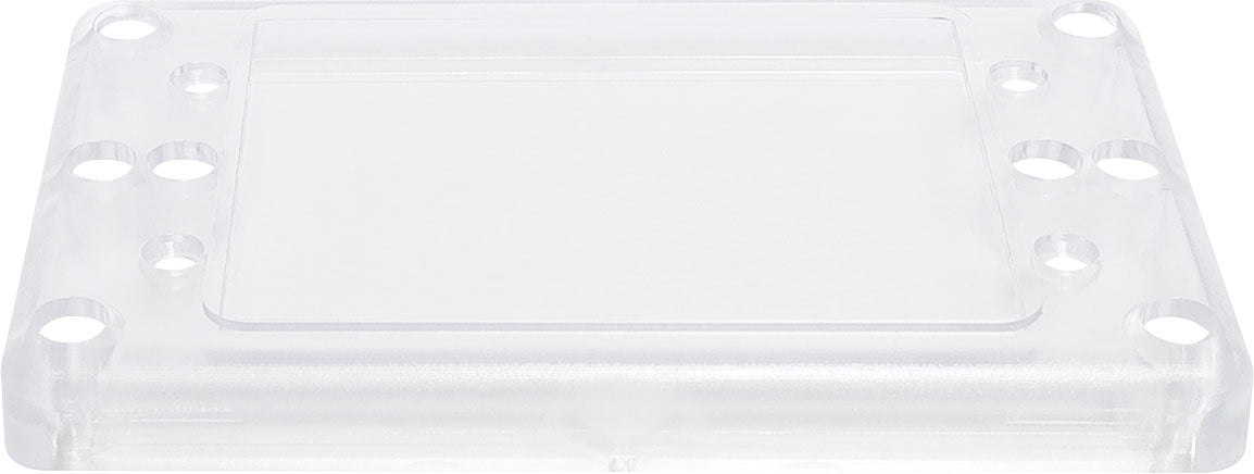 Wall Plate Dual Cover Blank Clear/White P8036