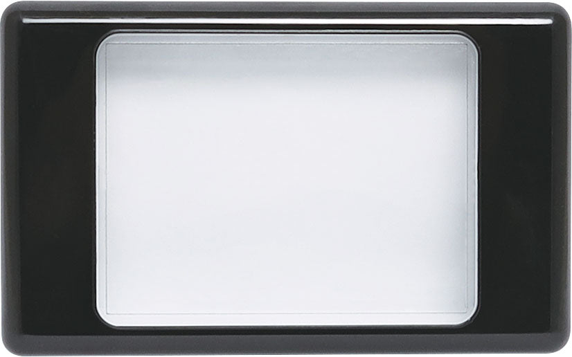 Wall Plate Dual Cover Blank Clear/Black P8037