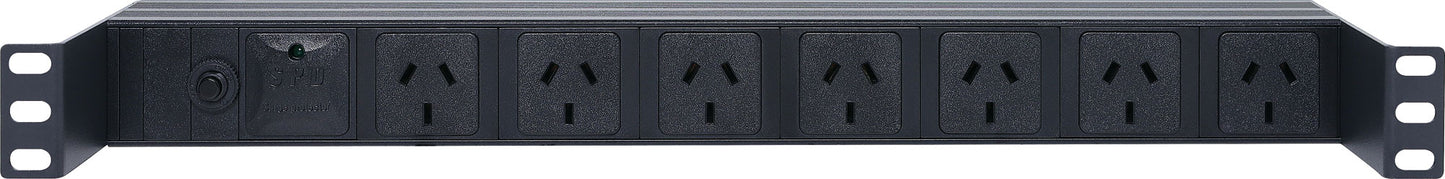 Rack Mounted Surge Protected 7 Way Power Board P8166