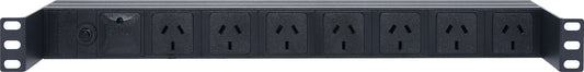 Rack Mounted Surge Protected 7 Way Power Board P8166